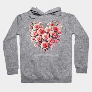 Heart Shaped Flowers Hoodie